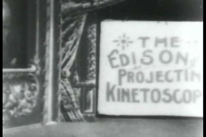 1900s - Comedy at a movie theater in 1902.