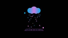 Digital Cloud Computing Rain Animation with Binary Code and Shapes - Powered by Shutterstock - Get 15% off with code: PIKWIZARD15