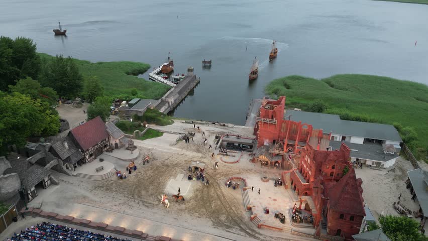 Aerial View of Störtebeker Festspiele Open Air Theater on Rügen Island, Germany