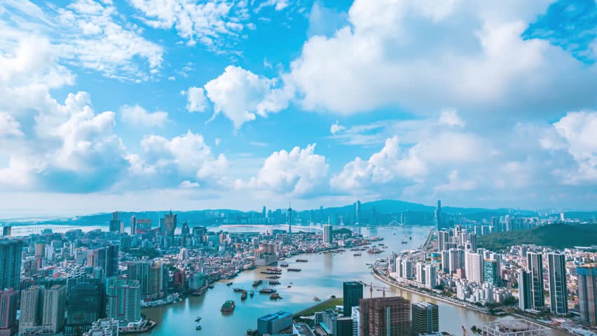 4K Macao city promotional compilation, urban landmarks scenery