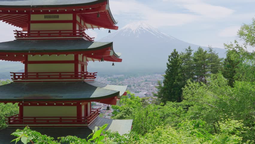 Scenic Natural Landscapes with Views of Mount Fuji in Fujiyoshida, Japan