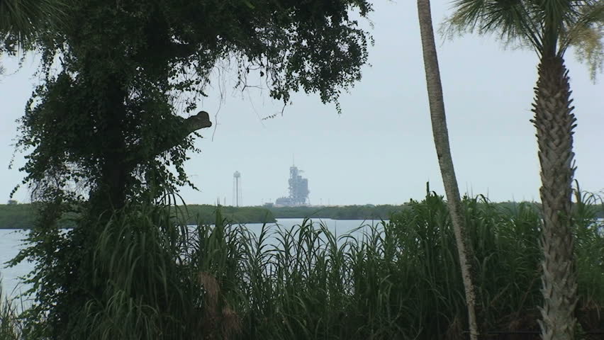 Launch pad from one of the observation areas at the Kennedy Space Center