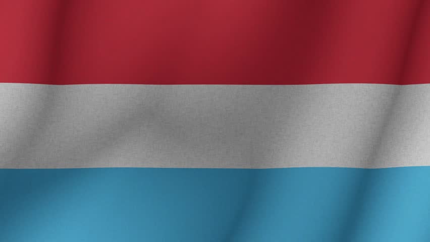 The flag of the flag of Grand Duchy of Luxembourg. The flag of Luxembourg flag in 3d format. 1080p HD animation for presentation