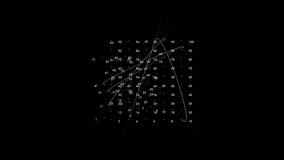 Abstract computational mathematical graph plotting numbers across a tactical grid layout. Great for cyber security databases, hacking sequences, and complex algorithm demonstrations. - Powered by Shutterstock - Get 15% off with code: PIKWIZARD15