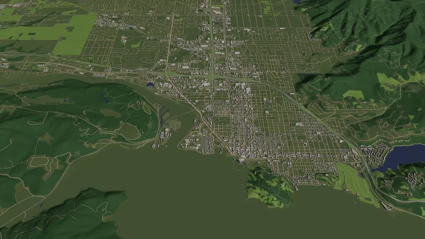 3D looped animation of city - Coeur d