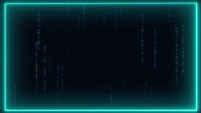 Cyan digital brain model with binary computer matrix code rain. Artificial intelligence symbol for deep machine learning algorithm. Animated cyber mind tech. - Powered by Shutterstock - Get 15% off with code: PIKWIZARD15