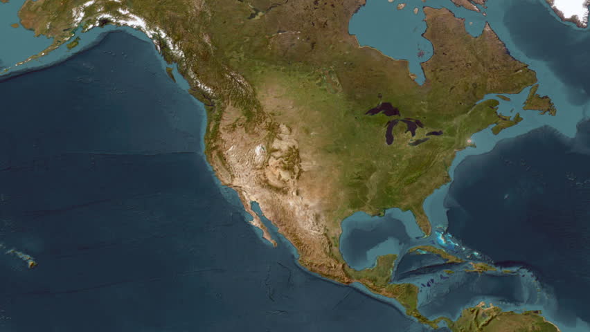 Boston Massachusetts City Highlighted Red Aerial Satellite Map 3D Visualization.