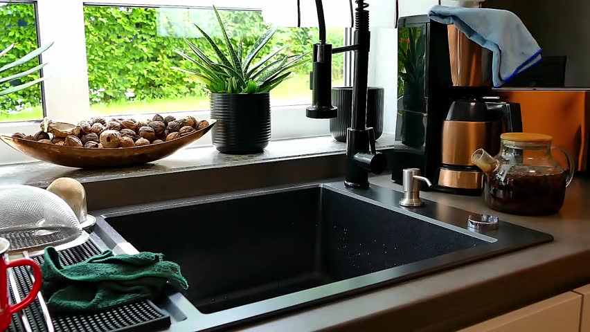 A typical kitchen interior. View.
