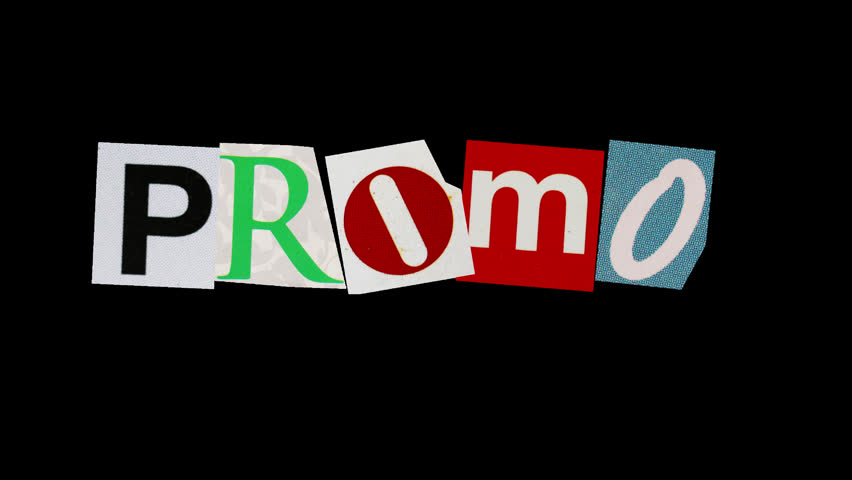 Promo graphic paper cut Stop Motion, magazine collage, ransom note style text on transparent background