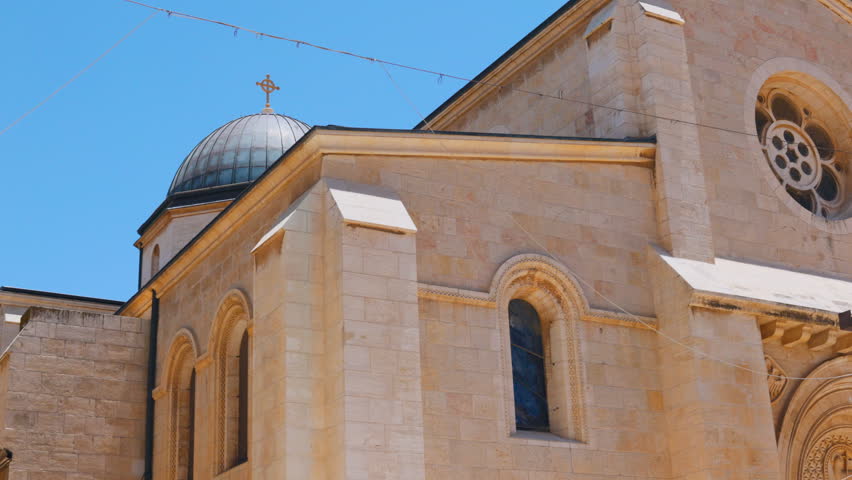 Lutheran Church of the Redeemer in Jerusalem. The only Protestant church in the Old City of Jerusalem.
