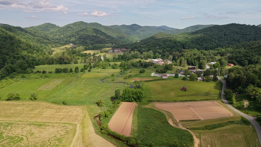 Aerial View of the Rural Mountain Valley in Sugar Grove, North Carolina, June 5, 2026. 