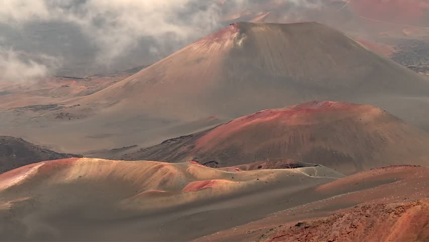 Landscape Of The Haleakala Crater, A Dormant Volcano Within Haleakalā National Park In Hawaii