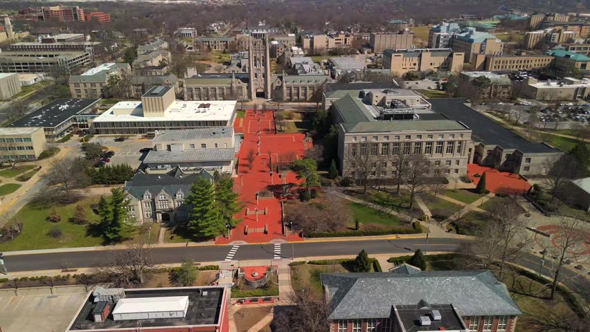 Memorial Union tower approach at University of Missouri