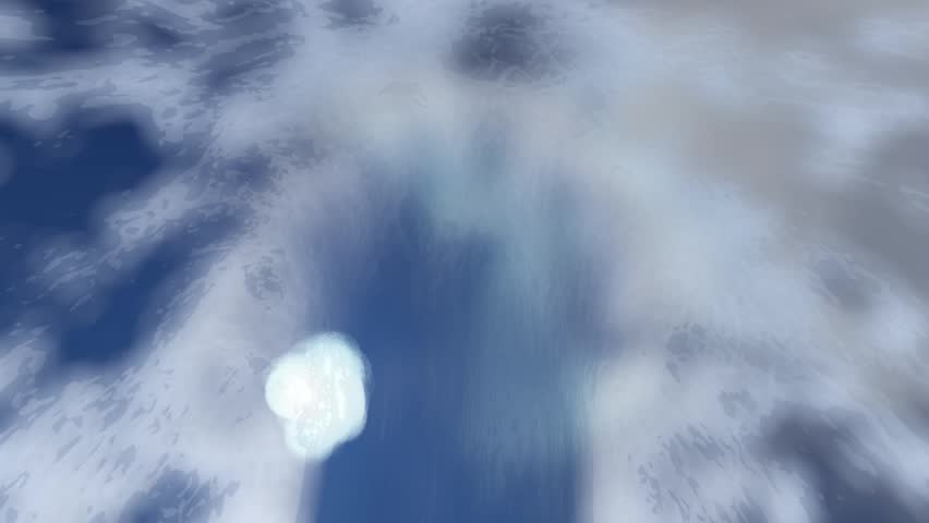 Water fountain splash simulation, dynamic fluid jet spraying upward