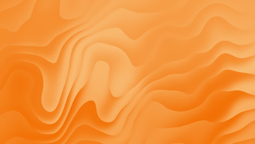 Abstract digital artwork featuring smooth overlapping orange waves with soft gradients and shadows