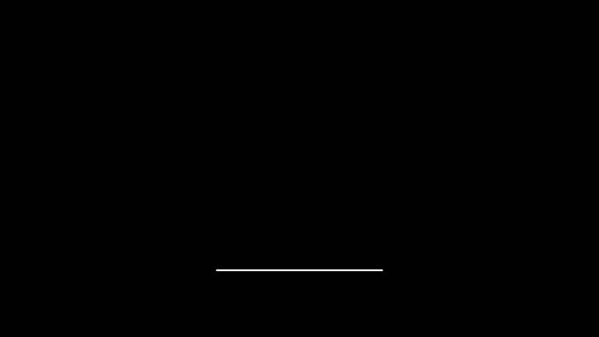Clean minimalist white line art animation of a travel suitcase with rolling wheels and an extended handle on a black background.luggage brand promos, and tourism website motion graphics.