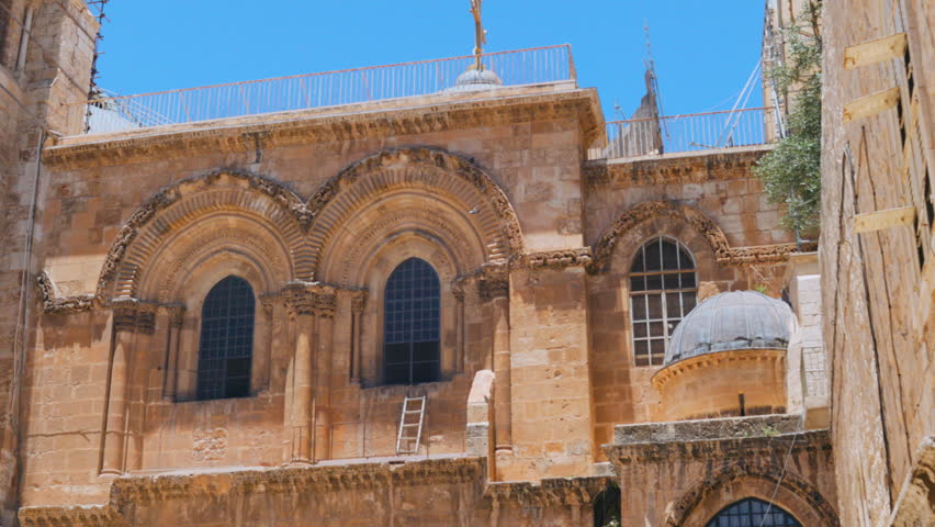 Church of the Holy Sepulchre in Jerusalem. Jerusalem sightseeing tour. Travel to Israel.