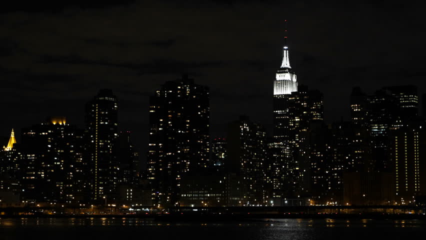 Illuminated Empire State Building Nyc Stock Footage Video 100 Royalty Free Shutterstock