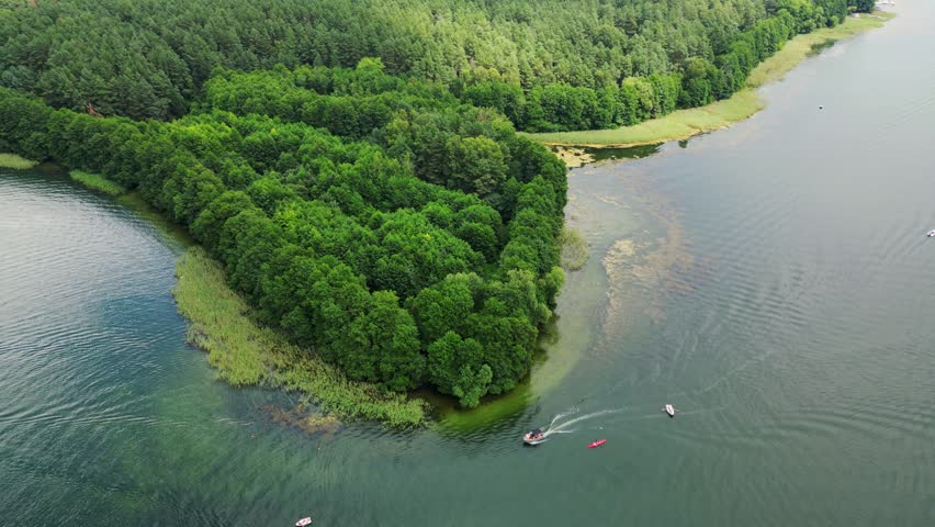 Panoramic View of Woodland and Freshwater Lakes