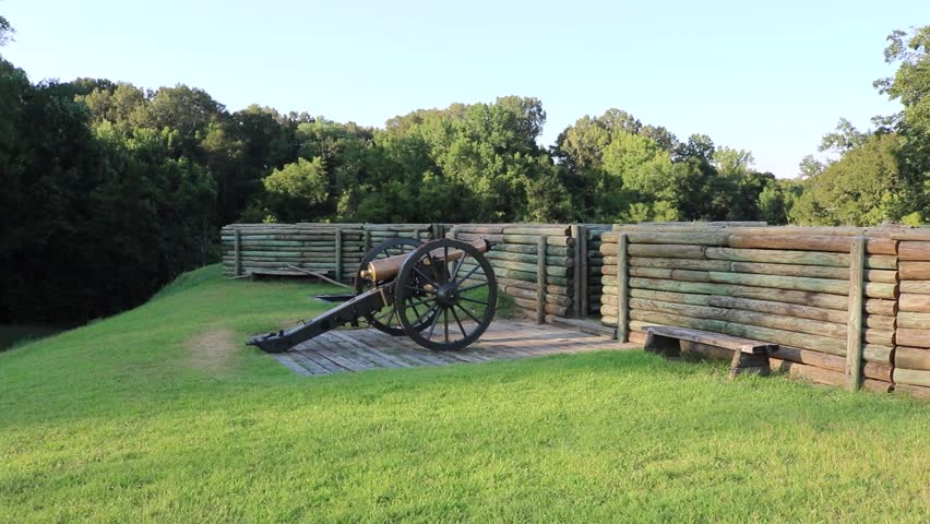 still shot of old cannon that dates around the civil war