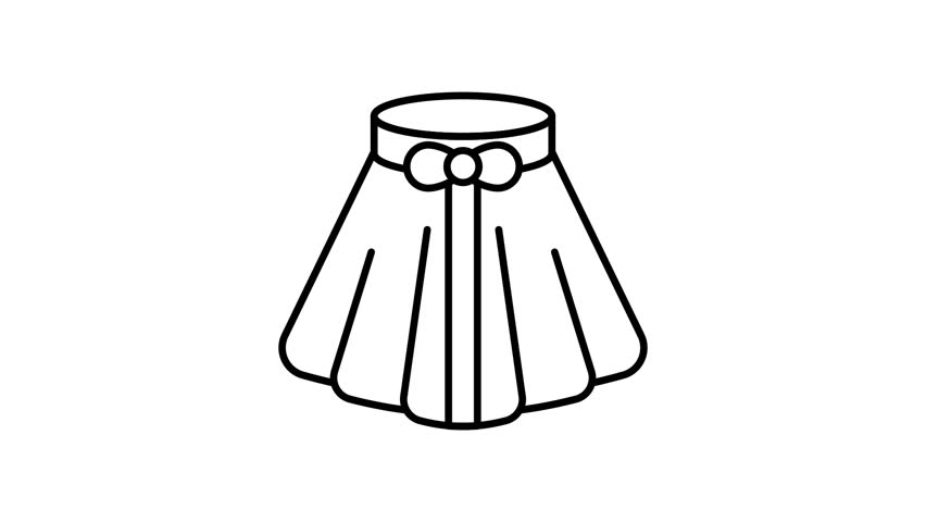 Lady Skirt Animated Video Icon Stock