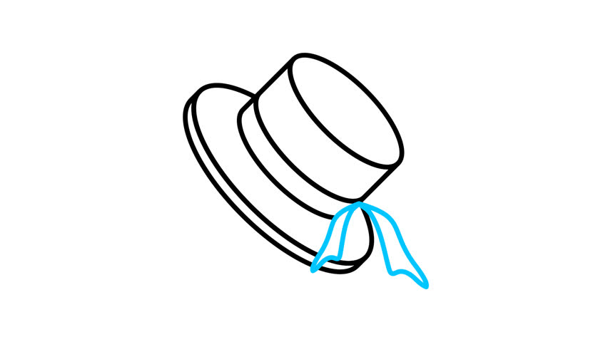 Hat Animated Video Icon Stock