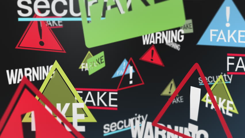 dynamic montage of warning triangles, fake alerts and security text flies across the screen horizontally. Great for cybersecurity campaigns, fraud awareness and safety videos.D