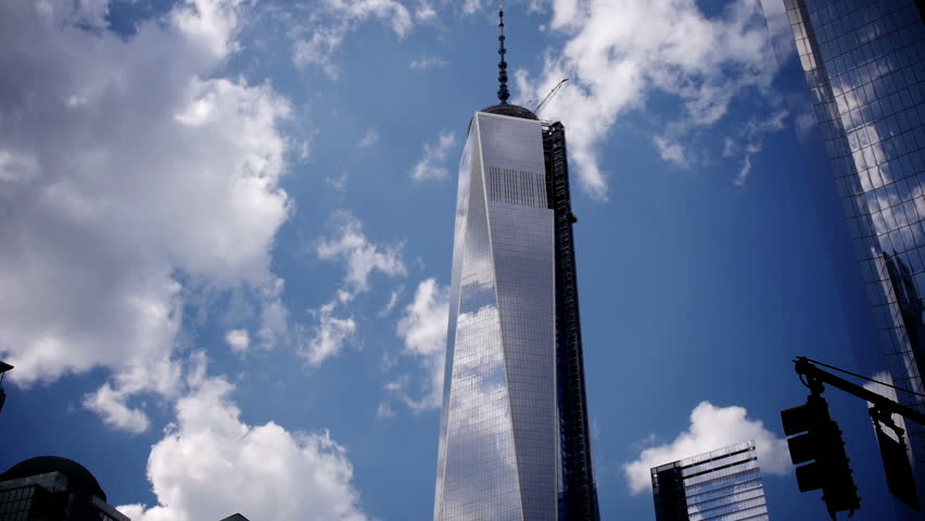 NEW YORK - CIRCA JUNE 2013: A time lapse of the Freedom Tower during the last