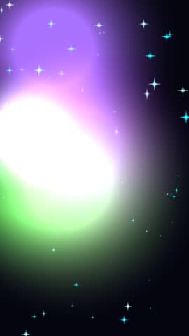 A vibrant cosmic nebula with glowing stars and bright lights, set against the dark expanse of deep space.