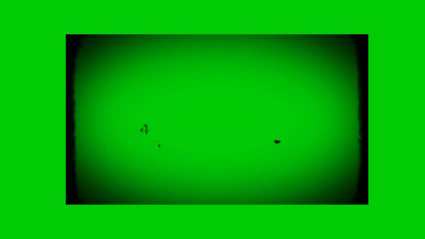 Vintage film animation, art, green background 
