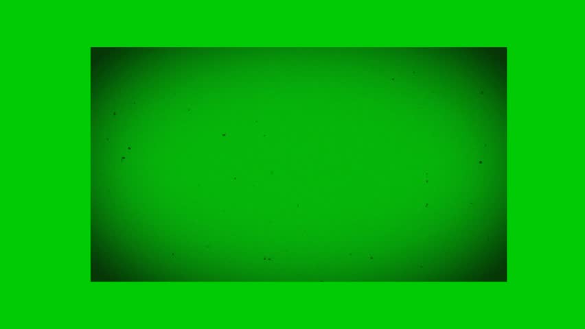 Vintage film animation, art, green background 