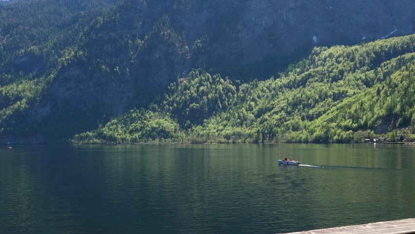 Alpine Green Valley Panorama in Austria
