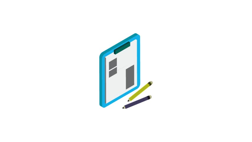 Professional notepad with details and pen icon animation representing note taking, writing, documentation, planning, and office productivity. Ideal for business presentations, educational content, task management apps, office workflows, websites, mobile applications, and motion graphics productions focused on organization, writing, and productivity tools.