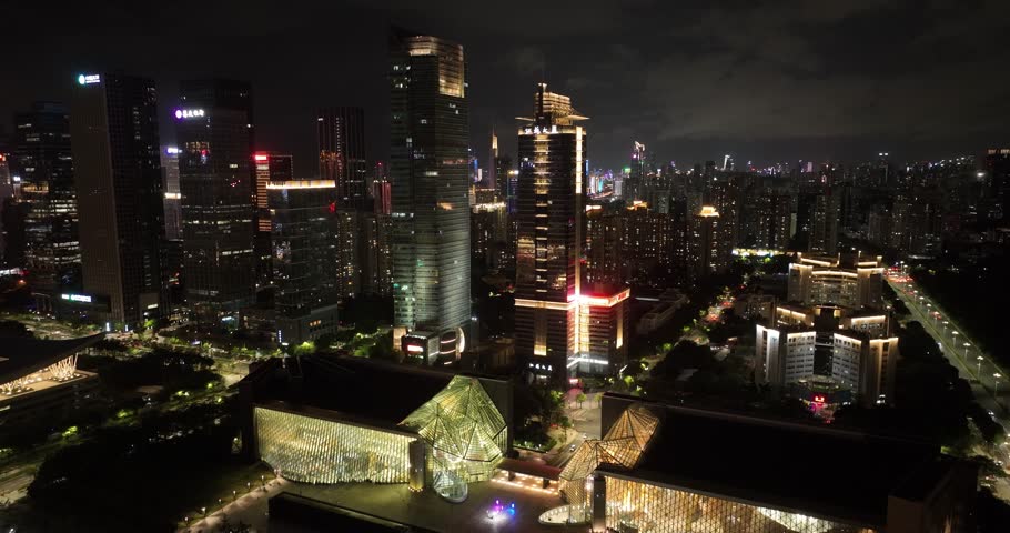 Shenzhen ,China - June 18 2022: Aerial footage of landscape in shenzhen city, China 