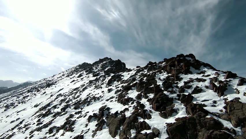 Panoramic drone view of nature landscape with mountains and forest