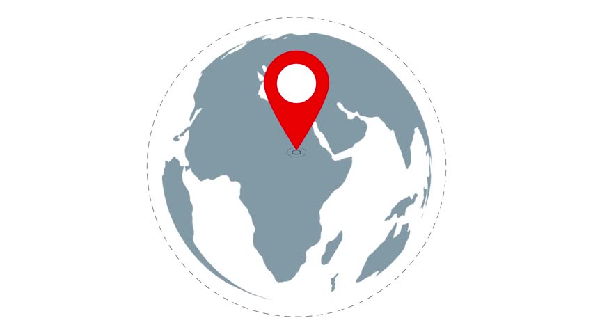 Location of the country Belgium with GPS location tracking icon animation.Rotating earth globe with map marker navigation concept.