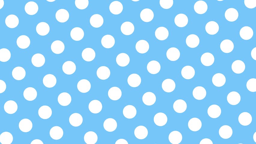 Blue and white polka dot pattern diagonal scrolling background loop