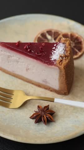 New York cheesecake, a slice of sweet pie, a classic cheesecake dessert. New York cheesecake