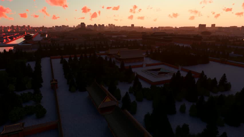 Sunrise delay at the Forbidden City in Beijing, China
