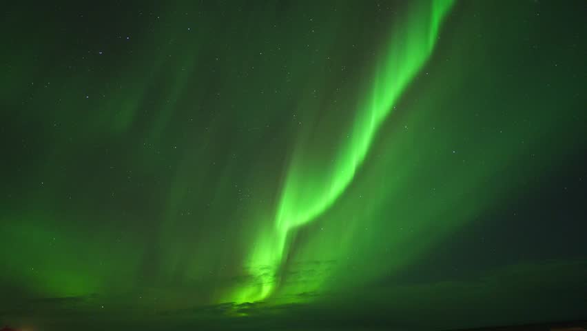 Breathtaking View Of Aurora Borealis In South Iceland. - timelapse shot