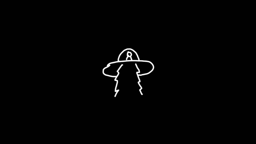 This is a set of four identical white line art icons featuring silhouetted figures wearing hoodies on a black background. The minimalist design makes it suitable for various design projects, presentations, and digital applications. The icons are created in a simple and clean style, ideal for use as graphic elements.