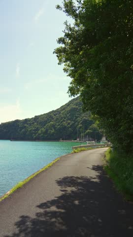 A seaside path and ocean view