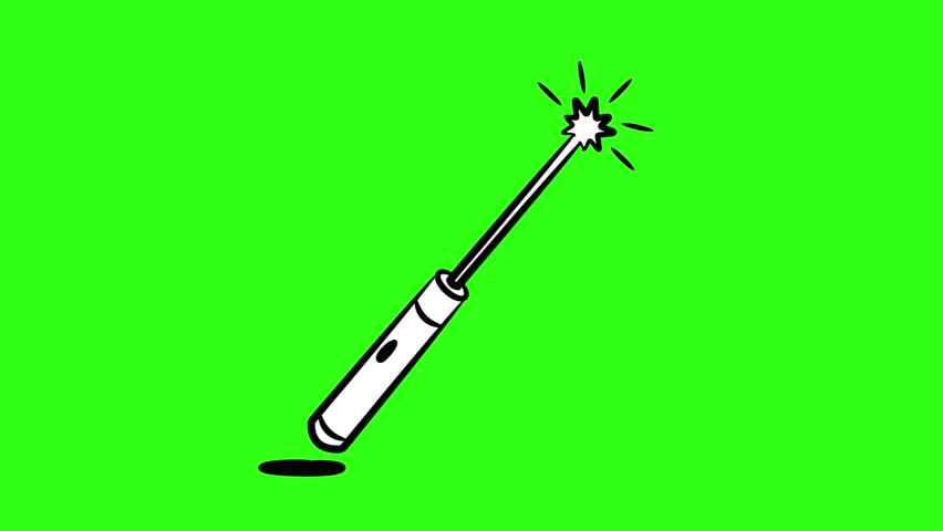 magic wand monochrome symbol animation