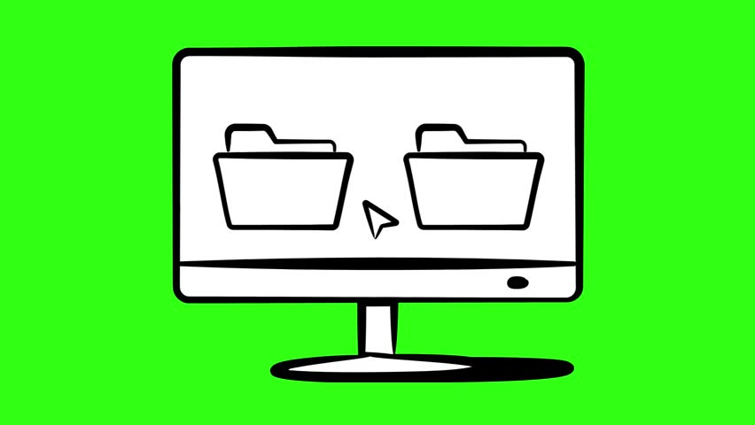 Back up files folder motion symbol animation 