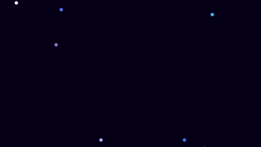 Night sky with scattered blue stars on dark background