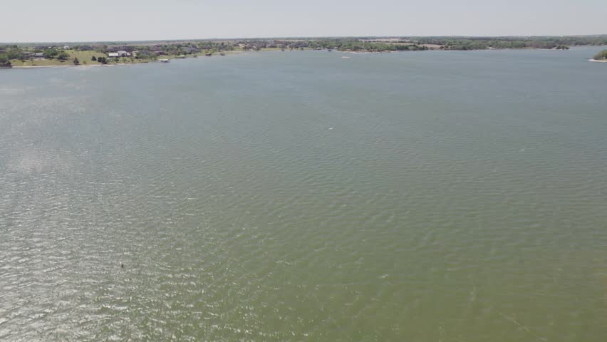 Aerial video of Lake Waxahachie in Texas.
