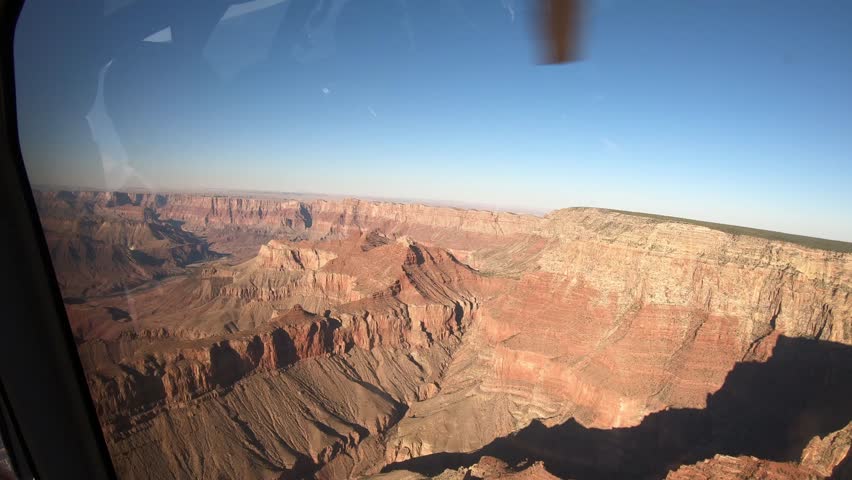Smooth motion travel video of flying above the Grand Canyon National Park in Arizona