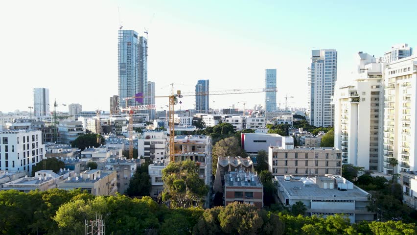 Tel Aviv city skyline highlighting urban growth, redevelopment, and modern development trends