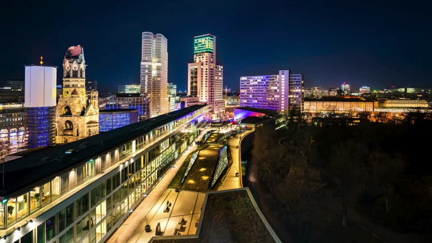 Cinematic View Of Berlin Cityscape, Germany