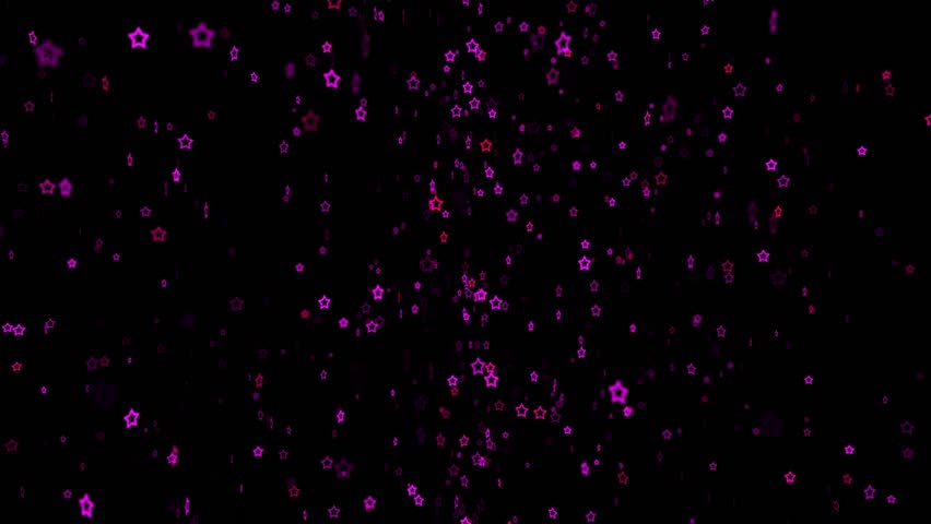 Rotating violet stars around the center on black background.
